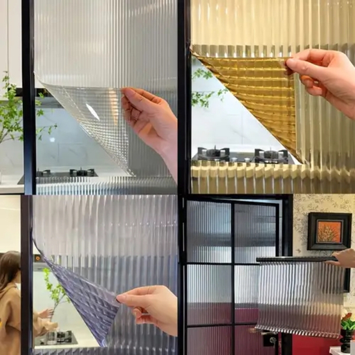 fluted glass sticker