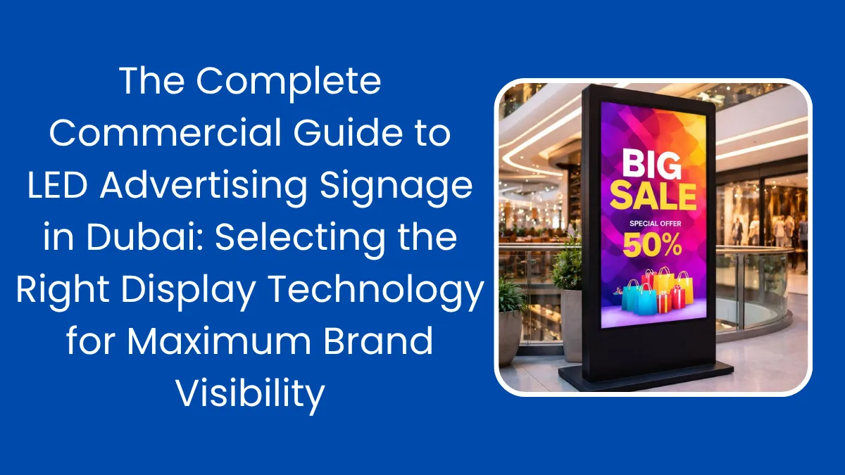 The Complete Commercial Guide to LED Advertising Signage in Dubai: Selecting the Right Display Technology for Maximum Brand Visibility